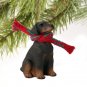 DTX101B Doberman, Red, Uncropped Christmas Ornament