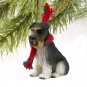DTX103B Schnauzer, Gray, Uncropped Christmas Ornament