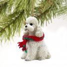 DTX104A Poodle, White, Sport cut Christmas Ornament
