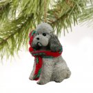 DTX104B Poodle, Gray, Sport cut Christmas Ornament