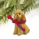 DTX104C Poodle, Apricot, Sport cut Christmas Ornament