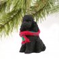 DTX104D Poodle, Black, Sport cut Christmas Ornament