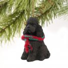DTX104E Poodle, Chocolate, Sport cut Christmas Ornament