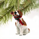 DTX106A Pointer, Brown & White Christmas Ornament