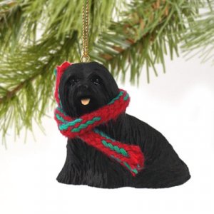 DTX10D Lhasa Apso, Black Christmas Ornament