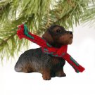 DTX124 Wire Haired Dachshund Christmas Ornament
