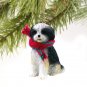 DTX128D Shih Tzu, Black & White, Sport cut Christmas Ornament