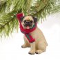 DTX18A Pug, Fawn Christmas Ornament