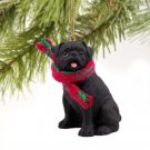 DTX18B Pug, Black Christmas Ornament
