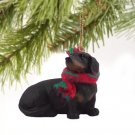 DTX19B Dachshund, Black Christmas Ornament