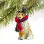 DTX20A Sheltie, Sable Christmas Ornament