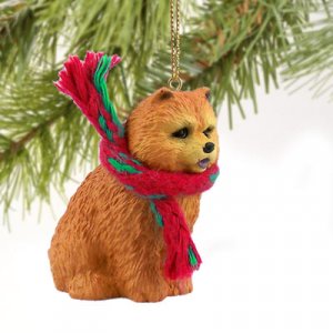 DTX21B Chow, Red Christmas Ornament