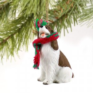 DTX22A Springer Spaniel, Liver & White Christmas Ornament