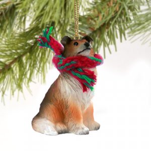DTX23A Collie, Sable Christmas Ornament