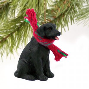DTX24A Labrador Retriever, Black Christmas Ornament