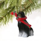DTX28A Afghan Black & White Christmas Ornament