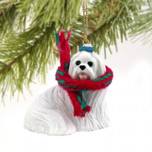 DTX34 Maltese Christmas Ornament