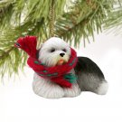 DTX35 Old English Sheepdog Christmas Ornament