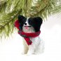 DTX47B Papillon, Black & White Christmas Ornament