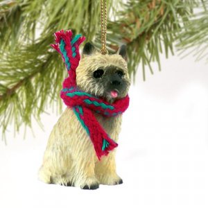 DTX53B Cairn Terrier, Red Christmas Ornament