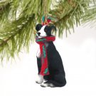 DTX54A Greyhound, Black & White Christmas Ornament