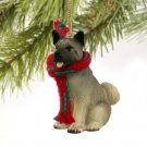 DTX55A Akita Gray Christmas Ornament