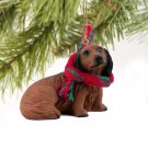 DTX60A Dachshund, Longhaired, Red Christmas Ornament