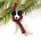 DTX63B Jack Russell Terrier, Black & White, Rough Coat Christmas Ornament