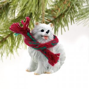 DTX83 American Eskimo Miniature Christmas Ornament