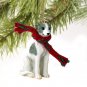 DTX92C Whippet, Gray & White Christmas Ornament