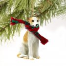 DTX92D Whippet, Tan & White Christmas Ornament