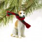 DTX92D Whippet, Tan & White Christmas Ornament