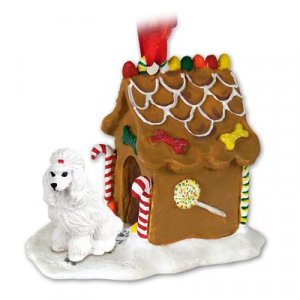GBHD01A Poodle, White Ginger Bread House