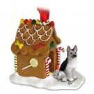 GBHD08B German Shepherd, Silver & Black Ginger Bread House