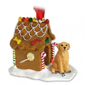 GBHD09 Golden Retriever  Ginger Bread House