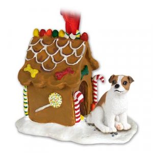 GBHD105A Jack Russell Terrier, Brown & White, Smooth Coat Ginger Bread House