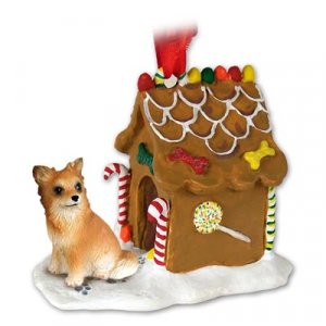 GBHD123 Chihuahua, Long Haired Ginger Bread House
