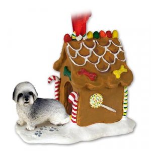 GBHD129A Lhasa Apso, Gray, Sport cut Ginger Bread House