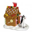 GBHD17B Husky, Black & White, Brown Eyes Ginger Bread House