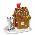 GBHD17D Husky, Gray & White, Brown Eyes Ginger Bread House