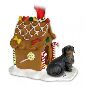 GBHD19B Dachshund, Black Ginger Bread House