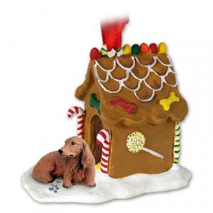 GBHD60A Dachshund, Longhaired, Red Ginger Bread House