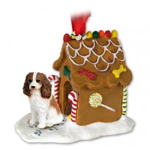 GBHD80A Cavalier King Charles, Brown & White Ginger Bread House
