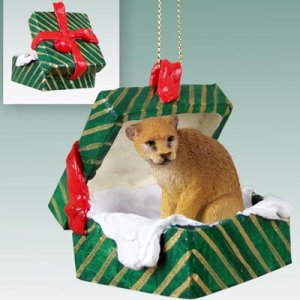 GGBA06 Cougar Green Gift Box Ornament