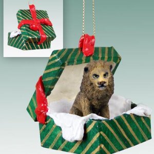 GGBA08 Lion Green Gift Box Ornament