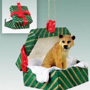 GGBA09 Lioness Green Gift Box Ornament