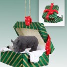 GGBA24 Rhinoceros Green Gift Box Ornament