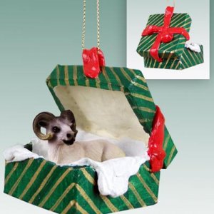 GGBA25 Sheep, Dall Green Gift Box Ornament