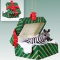 GGBA26 Zebra Green Gift Box Ornament