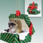GGBA28 Raccoon Green Gift Box Ornament